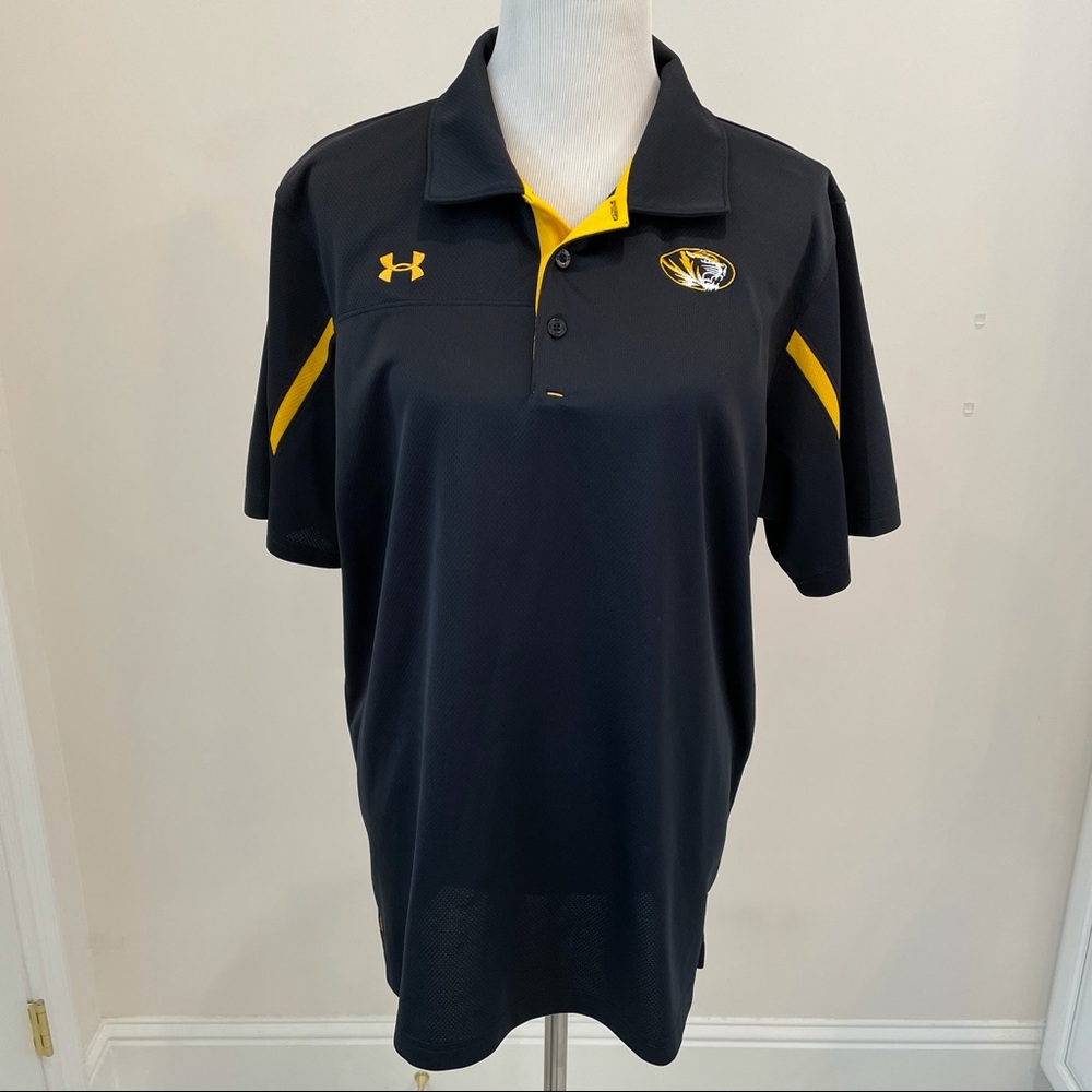 Missouri Tigers Black/Yellow Under Armour Polo XL